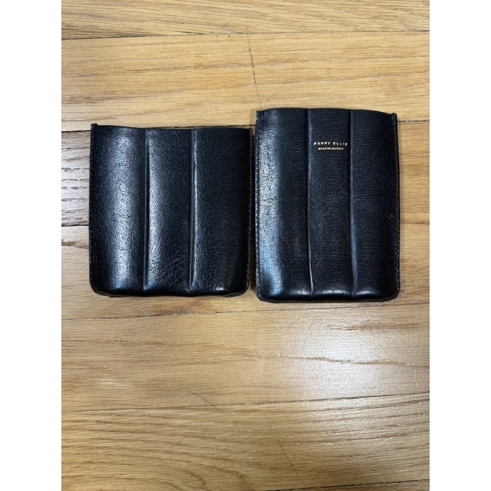 3 Cigar Case Holder By Perry Ellis (Black) Genuine Leather